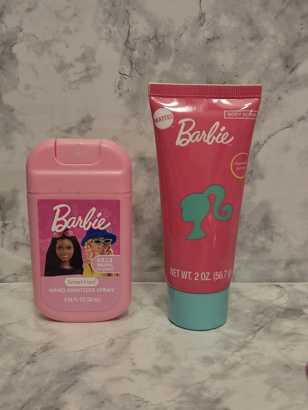 Barbie 7 Piece Bundle Set - Toothpaste, Toothbrush, Bandaids, Nails, Sanitzer...